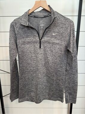 Nike Grey Heather Dri-FIT Half-Zip Pullover